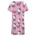 thumbnail image 5 of Hello Kitty Nightgowns for Women Short Sleeve Night Gown Soft Sleep Shirts Women's Sleepwear Print Sleep Dress, 5 of 7