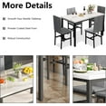 thumbnail image 3 of SYNGAR 5 Piece Dining Table Set, Kitchen Dining Table and Chairs Set for 4, Modern Marble Table and 4 PU Leather Upholstered Chairs, Home Dining Set for Small Space, Breakfast Nook, D9222, 3 of 10
