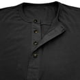 thumbnail image 4 of VSSSJ Men's Henley Shirts Slim Fit Long Sleeve Casual Solid Ribbed Tops Crew Neck Basic Workout Pullover T-Shirts Black XXL, 4 of 5