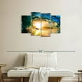 thumbnail image 2 of Elephant Stock Sunset Ocean Wave Wall Art - Horizontal Multi Panel Canvas - Living Room Wall Decor - Beach Multi Panel - Blue And Teal Decor - 36" x 22", 2 of 8