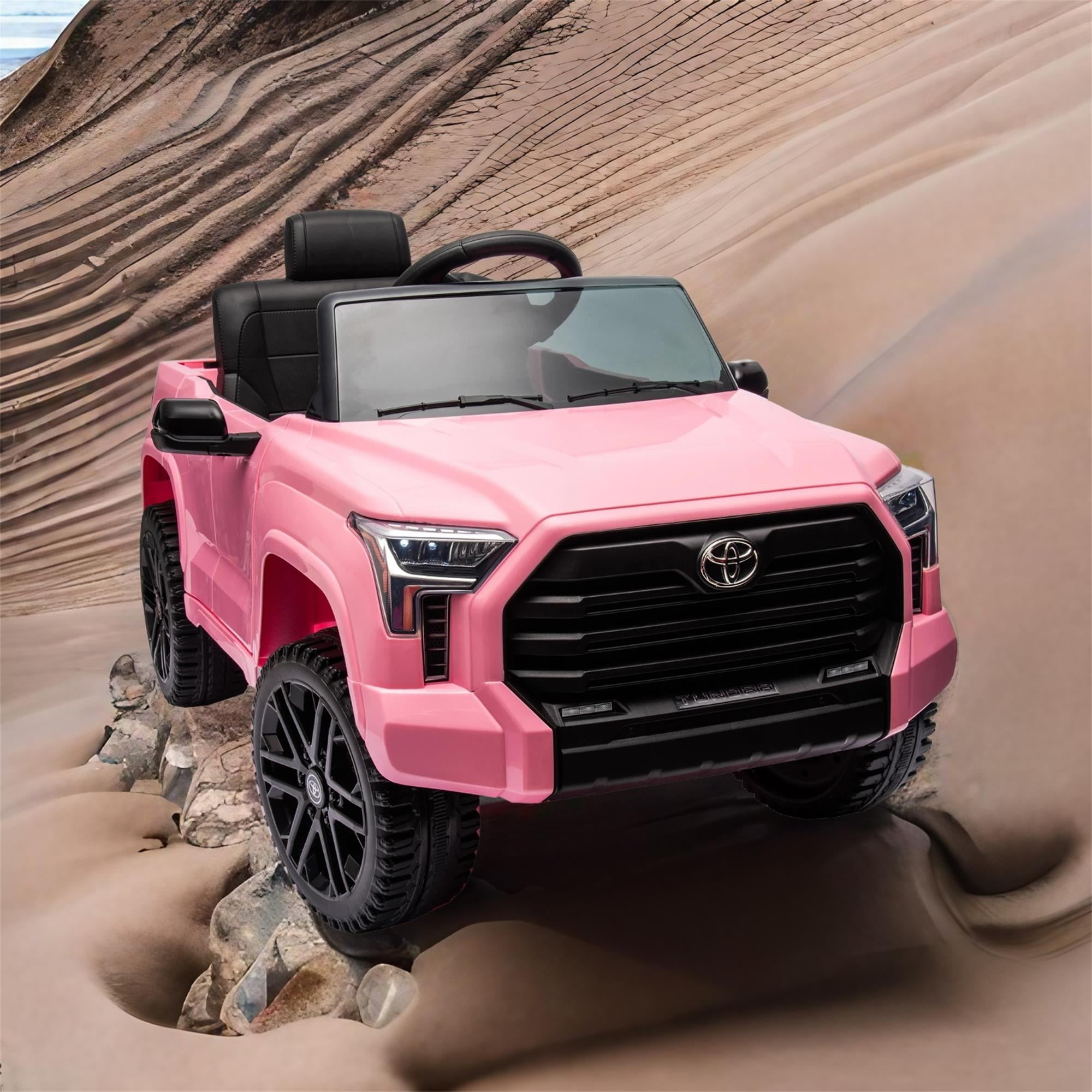 CIPACHO 12V Kids Electric Ride On Car Toy Licensed Toyota Tundra Pickup with 2.4G Remote Control, Car for kids 3 Speed Adjustable, Pink CIPACHO 12V Kids Electric Ride On Car Toy Licensed Toyota Tundra Pickup with 2.4G Remote Control, Car for kids 3 Speed Adjustable, Pink