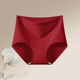 thumbnail image 2 of HVOBTTY Women's Plus Size No Show Brief Underwear Mid Waist Seamless Butt Lifting Panties Red, XL, 2 of 5