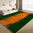 thumbnail image 1 of Orange Green Area Rugs Retro Abstract Texture Rugs Non Slip Machine Washable Indoor Throw Carpet for Living Room Bedroom Nursery Study Office Entrance Foyer 4x5ft, 1 of 8