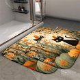 thumbnail image 5 of 1pc Halloween Black Cat in Forest Absorbent Non-Slip Bathroom Thickened Flannel Rug Decor,Soft,Quick Drying,Suitable For Indoor/outdoor Use,Bathrooms,Bedrooms,Kitchens,Terrace,Laundry Rooms,16"x24", 5 of 9