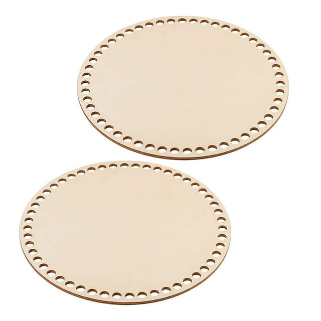 Base de Cesta de Ganchillo Perfecl de Madera en Blanco