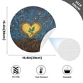 thumbnail image 2 of Ryvnso Heart with Boho Pattern Round Plate Mats Dining Table Placemat Set of 4 for Holiday Decoration, 2 of 7