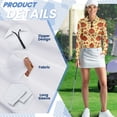 thumbnail image 6 of Yuyamidu Thanksgiving Golf Shirts for Women Turkey Long Sleeve Quarter Zip V-Neck Golf Tennis Shirt Fall Pumpkin Athletic Shirt Size M, 6 of 8