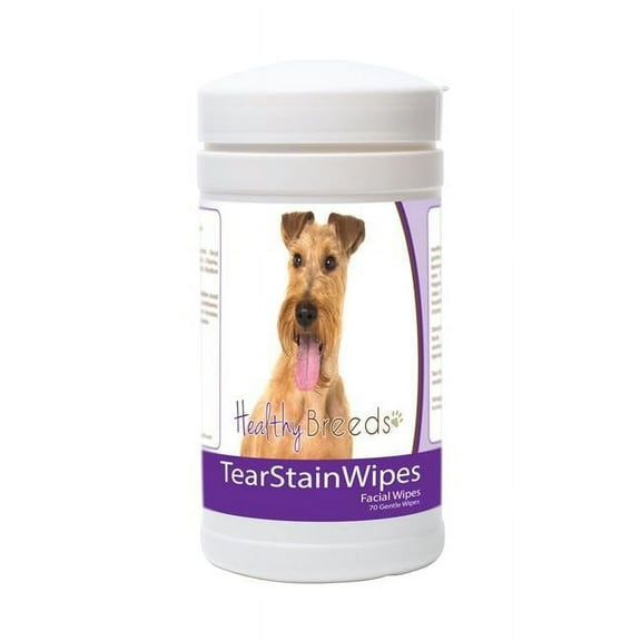 Healthy Breeds 840235181729 Irish Terrier Tear Stain Wipes - 70 Count