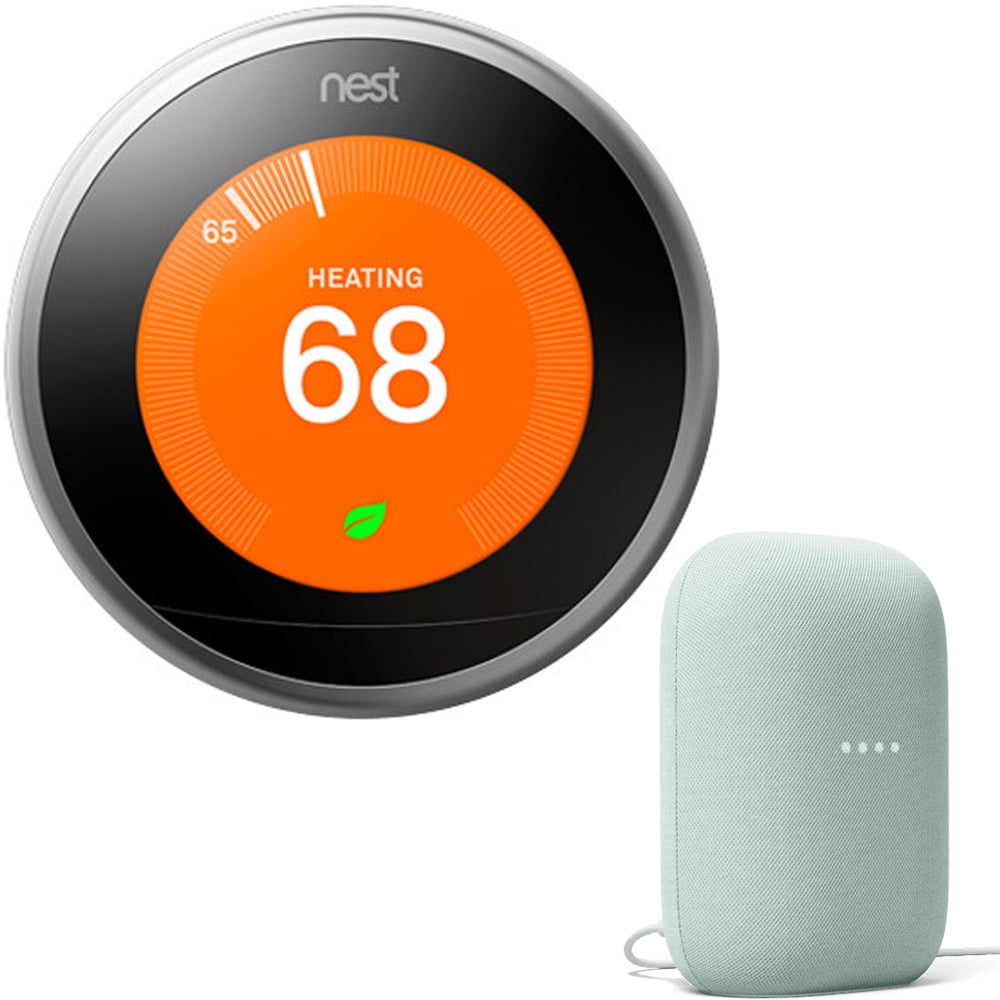 Google Nest T3007ES 3rd Generation Learning Thermostat (Stainless Steel