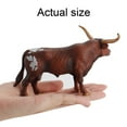 thumbnail image 1 of Flmtop Éducation Cognitive pour Enfants Animal Bétail Longhorn Vache Dessinée à la Main Modèle Jouet, 1 of 8
