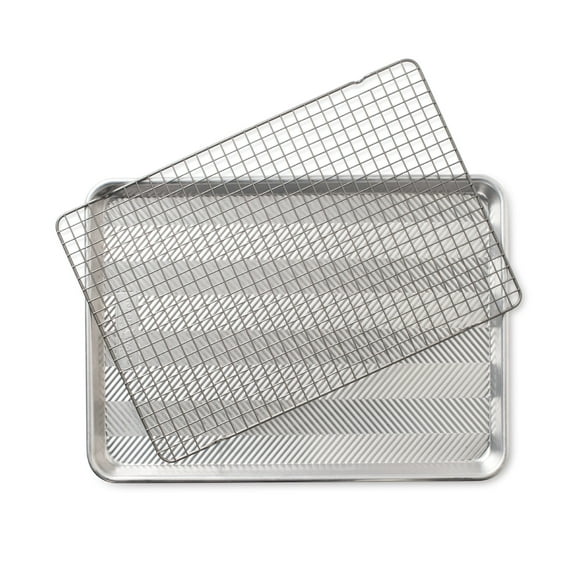 Bandeja para hornear Nordic Ware Prism, media bandeja con rejilla apta para horno