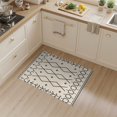 thumbnail image 2 of ODIKA 3'x5' Beige Black Diamond Geometric Washable Accent Rug Inspired Lattice Motifs With Traditional for Bedside, Nursery Room, Pet Friendly & Non-Shedding, 2 of 7