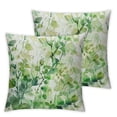 thumbnail image 2 of Awypu Spring Sage Green Pillow Covers Set of 2, Eucalyptus Leaf Watercolor Throw Pillow Covers Square Cushion Cover for Home Couch Sofa Patio Bedroom Livingroom, 2 of 6