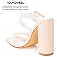 thumbnail image 4 of Journee Womens Luca Open Square Toe Block Heel Sandals, 4 of 6