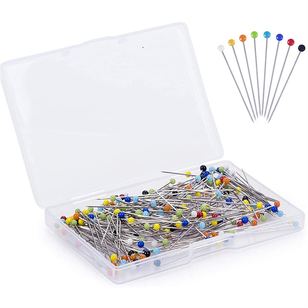 Happon Sewing Pins Pack of 250 with 3mm Multicolor Glass Heads, 1.5 inch  Straight Pins with Sharp Pointed Tip for Sewing, Dressmaking, Quilting &  DIY