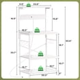 thumbnail image 3 of Amadwell 4-Tier Kitchen Storage Shelf Organizer Bakers Rack with Power Outlets, Coffee Bar & Microwave Stand, 3 of 9