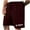 Wine, variant on Men's Hiking Cargo Shorts Lace up Elastic Waist Plus Size Fashion Solid Color Quick Dry Running Short with Pockets