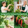 thumbnail image 3 of 2 Pack Gardening Pruning She, Sharp Bypass Blade Garden She, Stainless Steel Garden Scissors with Comfortable Grip, Hand Pruners for Trimming Branches, Flowers, Plants, Fruit Trees & Vegetables, 3 of 4