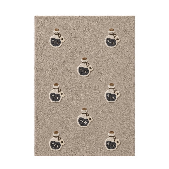 Halloween Tufted Bath Mat 15.75×23.62 Inch, Spooky Halloween Pattern Soft Absorbent Plush Rug for Entryway Bathroom Fall Decor