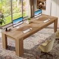 thumbnail image 6 of Tribesigns 78.7 Inch Extra Long Desk for 1-2 People, Large Two Person Rectangular Computer Table for Living Room,Home Office, Rustic Brown, 6 of 9