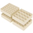 thumbnail image 1 of Organizador de Cajones Joyoldelf Paquete de 4 para Calcetines, Ropa Interior, Beige, 1 of 7