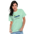 thumbnail image 3 of Shark In Water Swimming Beach Day Ocean Men's Graphic T Shirt Tees Brisco Brands L, 3 of 6