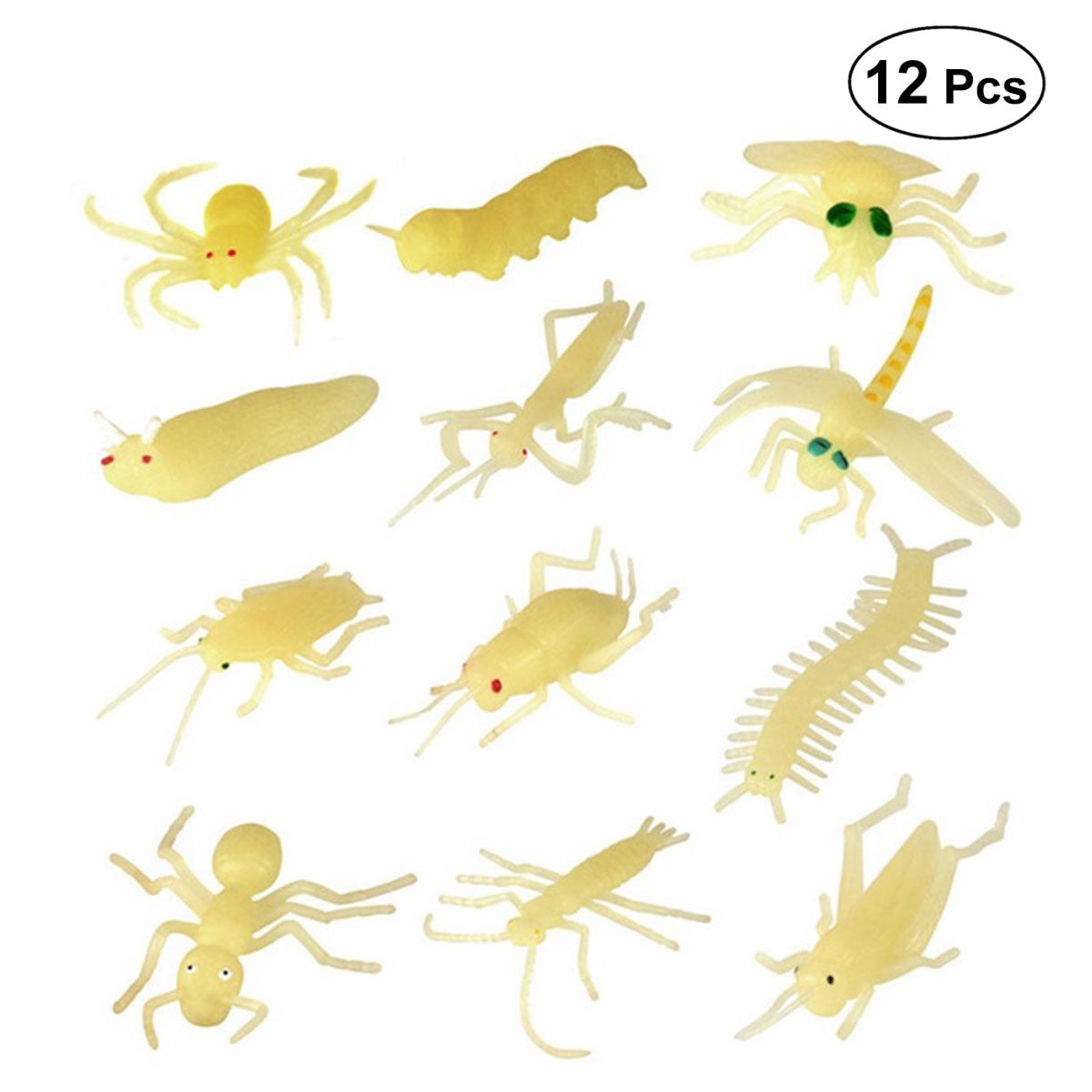 Bag of 100 Glow in the Dark Plastic Insects 