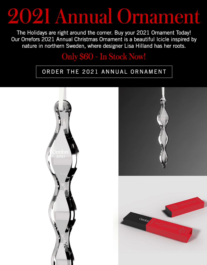 Orrefors Annual Ornament Icicle 2021, Orrefors Annual Ornament Icicle 2021,