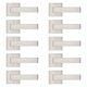 thumbnail image 1 of Probrico [Paquete de 10 manijas de puerta para armarios, puertas francesas, palanca cuadrada para puerta falsa, tirador de un solo lado, sin giro, con acabado en níquel satinado, fácil instalación, ju, 1 of 5