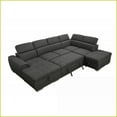 thumbnail image 6 of Modern 7-Seater U-Shaped Sectional Sofa with Adjustable Headrest, Storage & Pull-Out Bed – Polyester Fabric | Grey | Solid Wood | Upholstered, 6 of 15