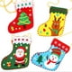 thumbnail image 2 of Kit de manualidades con bolsa de Navidad, 4 kits, bolsa con forma de calcetín de Navidad, Kits de manualidades, Kit de costura para niños, decoración de bolsa de regalo de dulces DIY, 2 of 7