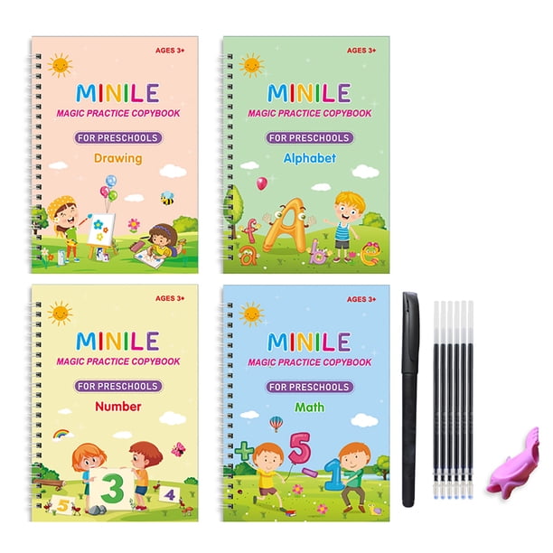 Cuaderno de práctica mágica Cuaderno de inglés (portalápices para libros 6 recambios 1 agarre) Tmvgtek Oficina Multiescena Multifunción