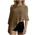 thumbnail image 4 of ZIXKCGDSE Womens Fashion Cover Ups Lightweight Knitted Cape Top Beach Vacation Going Out One Size, 4 of 4