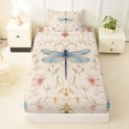 thumbnail image 3 of Erosebridal Blue Dragonfly Twin Sheet Sets,Vintage Floral Bedding For Girls Women 3 Pieces, 3 of 6