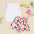 thumbnail image 3 of Bagilaanoe 2pcs Toddler Baby Girl Shorts Set Sleeveless Letter Print Tank Tops + Shorts 12M 18M 24M 3T 4T 5T Kids Casual Summer Clothes, 3 of 7