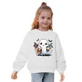 thumbnail image 3 of Odeerbi Kids Boys Girls Halloween Ghost Crewneck Sweatshirts Fall Winter Cotton Sweatshirt Kids Kids Cute Solid Color Halloween Print Long Sleeve Sweatshirts Top Kids Clothes White, 3 of 6