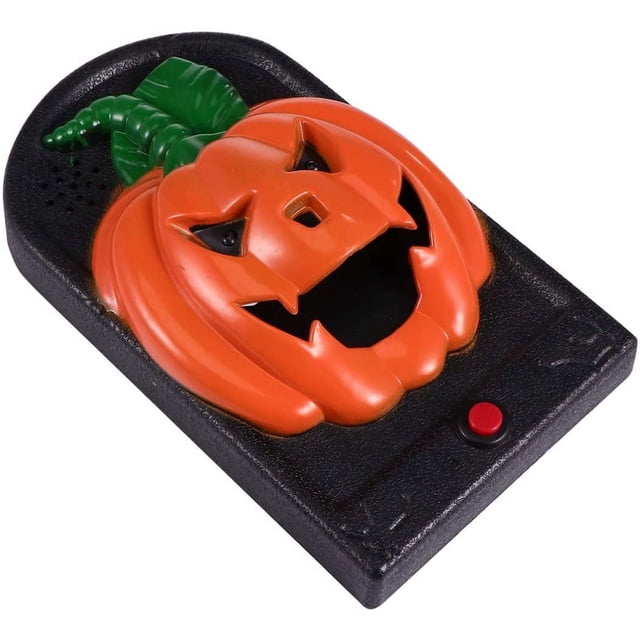 Timbre de Halloween, decoración de Halloween, timbre fantasma Decoración de Halloween, voz fantasma, decoración de casa fantasma para niños Timbre de Halloween calabaza