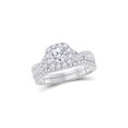thumbnail image 1 of Diamond Princess 14kt White Gold Round Diamond Bridal Wedding Ring Band Set 1 Cttw, 1 of 1