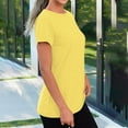 thumbnail image 6 of ShomPort Summer Tops for Women Short Sleeve Crew Neck Basic Workout Tees Trendy Plain Casual Clothes, 6 of 7