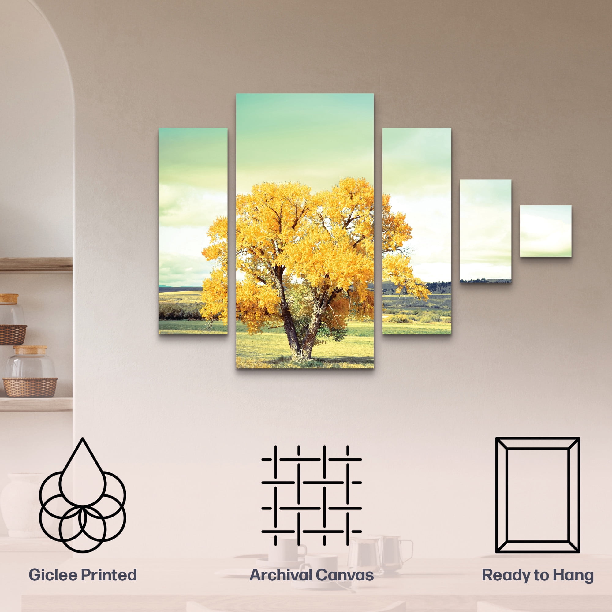 Annie Bailey Art ‘First To Turn’ 5 Panel Wall Art Set