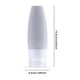 thumbnail image 2 of Botella dispensadora de viaje Lavado de cara Pasta de dientes Maquillaje Tubo exprimidor vacío Mini contenedor a prueba de fugas Suministros para el cuidado personal Gris claro 90ML Inevent HA059159-10, 2 of 7