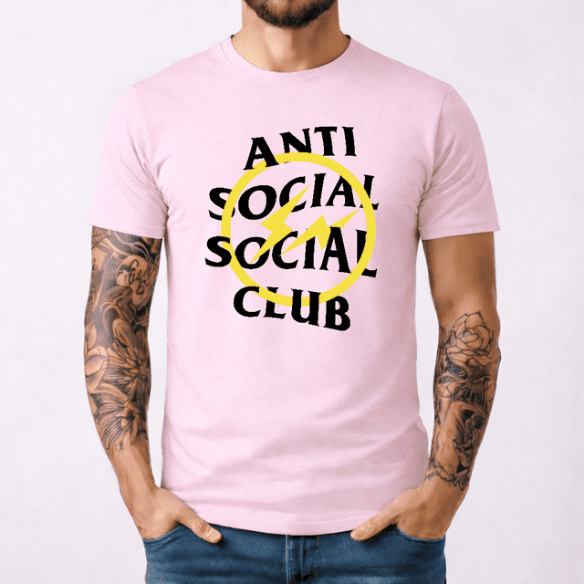 Anti Social Social Club x Fragment Yellow Bolt Tee