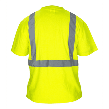 SAS Safety BLACK BOTTOM T-SHIRT, CLASS 2  YELLOW WITH 2" REFL