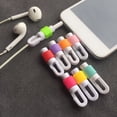 thumbnail image 3 of Injueey Color aleatorio Teléfono Tablet Cable de carga Protector Elástico Transmisión de datos Cable Cubierta Organizador Cable Saver organizador de Teléfono y Comunicación PC 1, 3 of 6