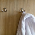 thumbnail image 4 of Wall Hooks, 8 Pack - Zinc Alloy Double Prong Retro Hook, Hooks for Hanging Towel Backpack Clothes Scarf (Bronze), 4 of 6