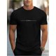thumbnail image 1 of New Letter Print Men's Round Crew Neck Short Sleeves, Tees, Fashion Street Style Breathable T-Shirt, Casual Comfy Top For Spring Summer Holiday Leisure Vacation Men's Clothing As Gift Tee Fo, 1 of 6