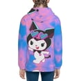 thumbnail image 5 of Sanrio Kuromi Kids' Hoodie 3d Print Sweatshirt Soft Pullover Hooded With Big Pockets Fans Gifts For Boys Or Girls X-Large, 5 of 7