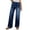 Dark Blue, variant on Vivianyo HD Women's Elastic Waist Straight Leg Jeans, High Waist Pull-On Denim Pants with Pockets, Women's Black, Sizes S-2XL