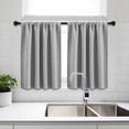thumbnail image 3 of Short Window Curtains, Curtain for Kitchen Window, Blackout Curtain Panels, Rod Pocket Blackout Curtains, 52X18 Inch 1Pc Pink Solid High Precision Semi-Café Curtain, Privacy, 3 of 4