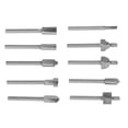 thumbnail image 2 of 10pcs 1/8 Inch HSS Titanium Router Bits for Foredom Rotary Tool (Silver), 2 of 8